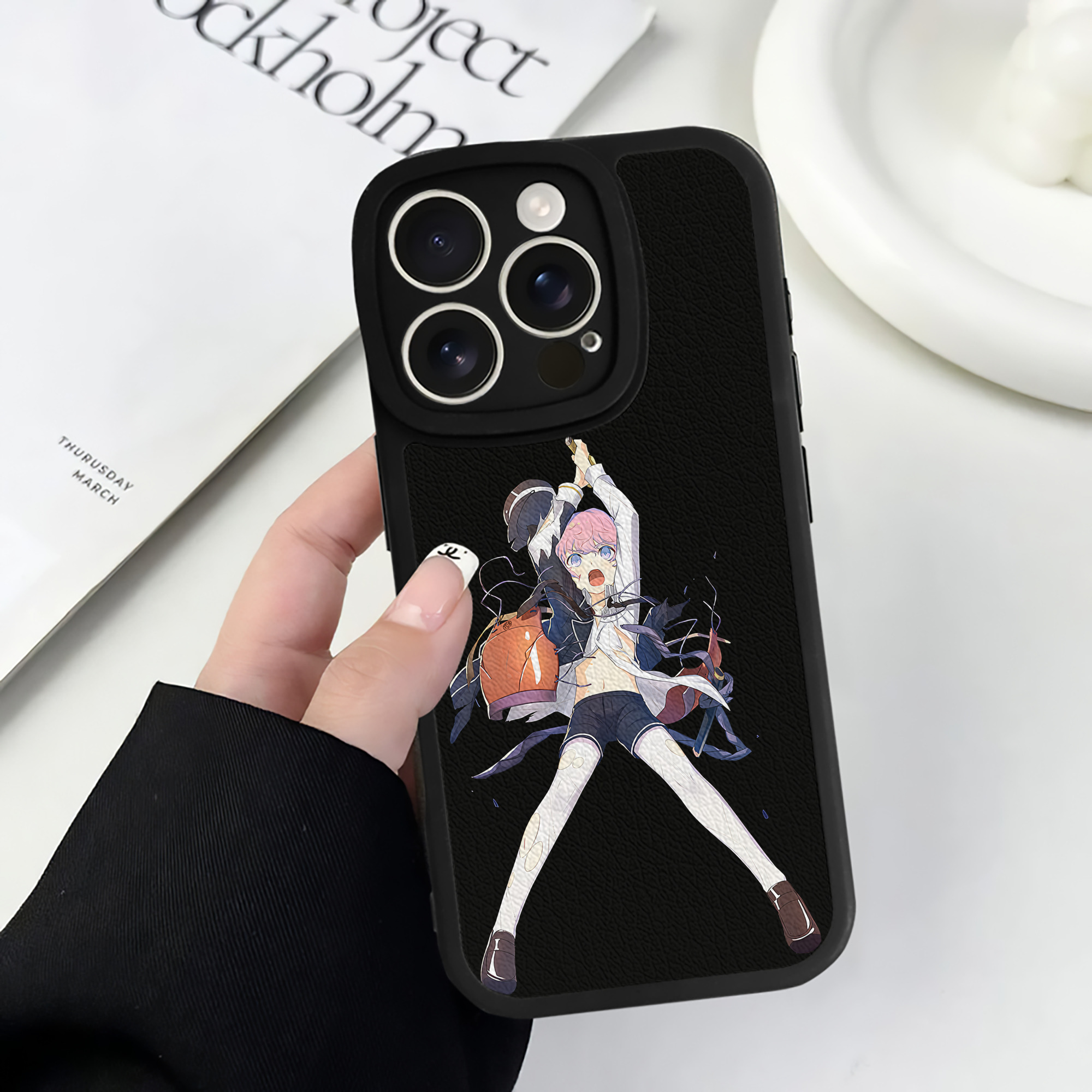 （画像用） 刀剣乱舞 Touken Ranbu 【iPhone 16シリーズ対応】シリコンスマホケース（レザー調） 材質：シリコン